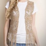 Brit Crochet Vest- Cream/Black/Mocha – The Ginger Bra
