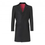 Crombie Black Retro Wool Coat 325