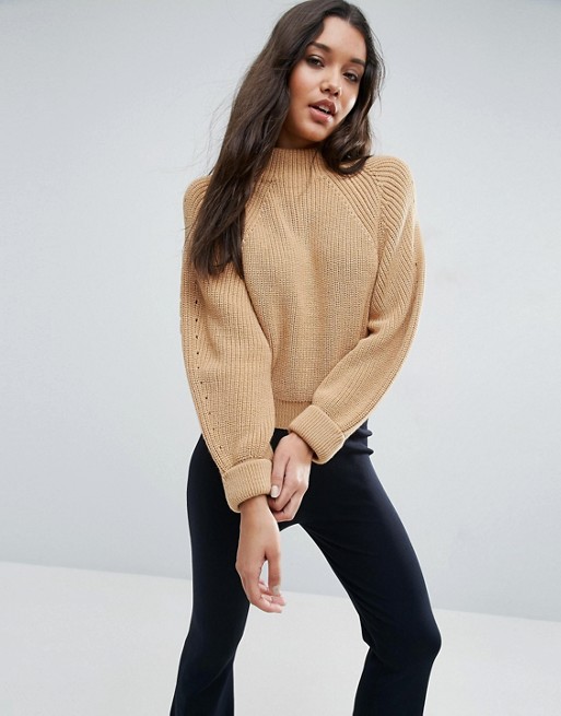 ASOS Cropped Sweater In Chunky Knit | AS