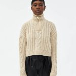 Nanushka Eria Cropped Sweater in Beige | Need Supply C