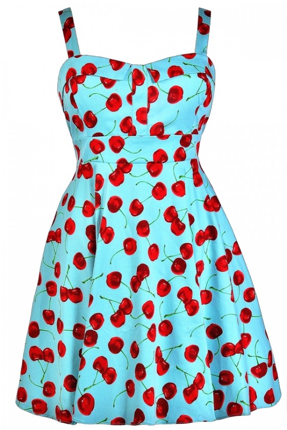 Cute Plus Size Dress, Plus Size Cherry Dress, Plus Size Retro .