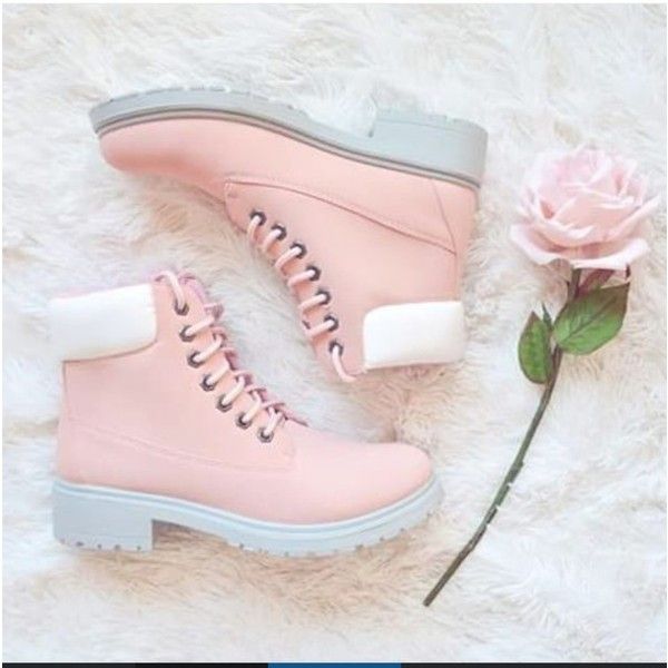 Shoes: pink boot boots white pastel tumblr cute teenagers girl .