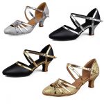 Brand New Women's Latin Dance Shoes Ballroom Tango Heeled Salsa .