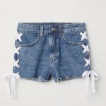 Denim Shorts - Denim blue/lacing - Ladies | H&M