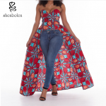 L059 african top with open skirt ladies african print designer .