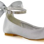 Amazon.com | ESSEX GLAM Womens Flats Diamante Ankle Strap Bow .