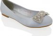 Amazon.com | ESSEX GLAM Womens Flat Bridal Shoes Satin Diamante .