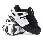 New DVS Throttle Skateboard Skate Shoes - White/Black Nubuck - All .