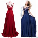 Fashion Luxury See Through Flower Evening Dress Women's Long Lace .