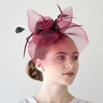 Burgundy Fascinator Hat for Women | Masquerade Expre