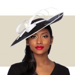 LILLY FASCINATOR HAT - Black and Ivory - Gold Coast Coutu