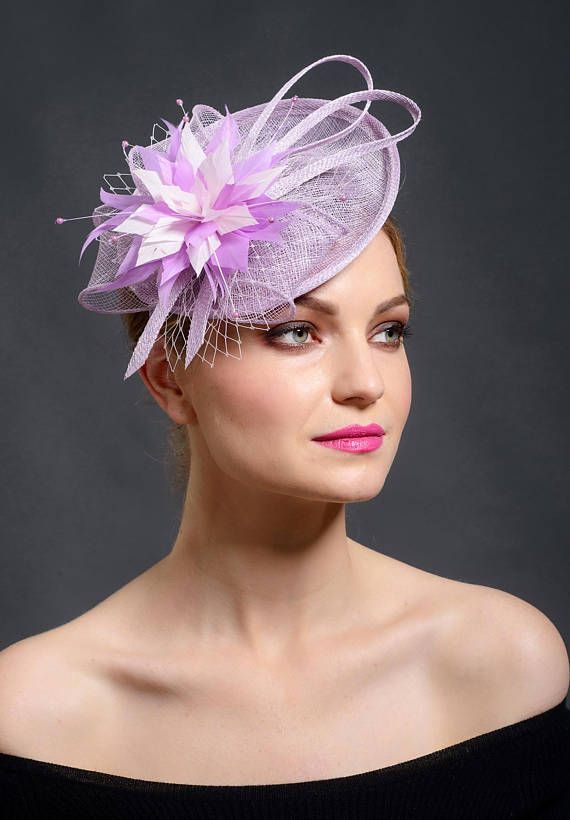 2018 trend colour fascinator hat by Marge Iilane | Purple .