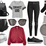 mood board fashion clothes, outfit, clothes collage, set of .