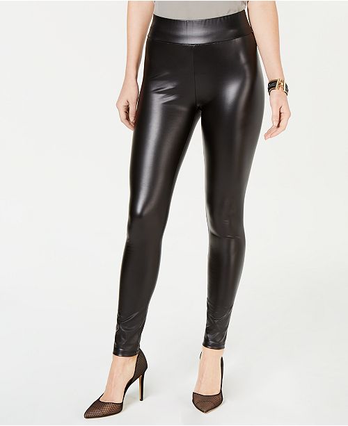 INC International Concepts INC Shaping Faux-Leather Leggings .