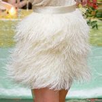 Extra Full High Waisted Feather Skirt Ostrich Feather Short .