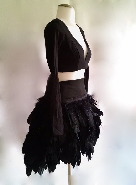 Black feather skirt | Et