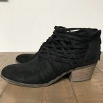 Fergalicious Shoes | By Fergie Black Suade Booties | Poshma