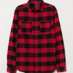 Cotton Flannel Shirt - Red/black checked - Men | H&M