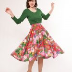 Vintage Floral Skirt 80s Circle Skirt | Vintage floral skirt .