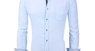Casual King Mens Dress Shirts Wrinkle-Free Long Sleeve Button Down .