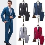 Wedding Men's Suits Formal Tuxedos Blazer Slim Fit Suit | Shopee .
