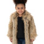 Kid's Tipped Fox Faux Fur Coat | Girls Faux Fur Coa