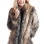 Pieced Fox Shawl Collar Faux Fur Jacket | Womens Faux Fur Jacke