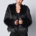 Faux Fur Jacket in Black | VEN