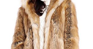 Gold Fox Hooded Faux Fur Jacket | Womens Faux Fur Jacke