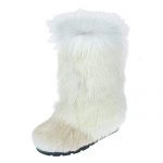 Amazon.com: White Fur Boots for Women, Long Fur Boots, Yeti Boots .