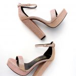 Chic Rose Gold Heels - Sparkly Heels - Ankle Strap Hee