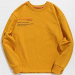 35% OFF] 2020 Letter Human Print Graphic Sweatshirt In BEE YELLOW .