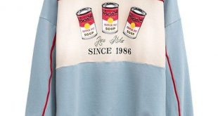 Crew Neck Pepper Pot Graphic Sweatshirt (165 GTQ) ❤ liked on .