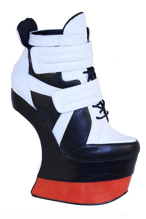 Heelless Wedge Sneakers High Heel Platform by FashionCorporation .