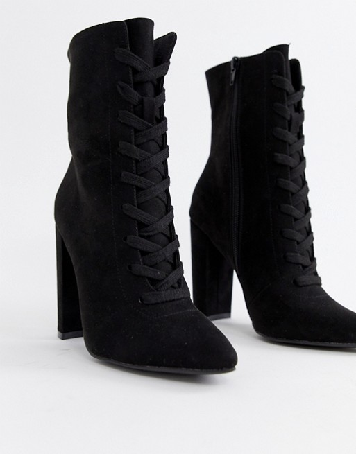 ASOS DESIGN Elicia lace up heeled boots | AS