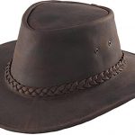 Henschel Hats AUSTRALIAN Cowhide Leather braided band 3in. Brim .
