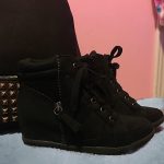 Justice Shoes | Girls Black High Heel Sneakers Sz 2 | Poshma