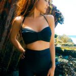 BIG SALE// black high waisted swimsuit xsxL by meshalo on Etsy .