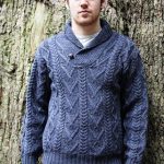 Mens Aran Cowl Neck Sweater SH4177 - Aran Sweaters Irish Sweaters .