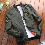 ZHAN DI JI PU JI PU Bomber Jacket Plus Size 4XL Jackets For Men .