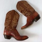 Justin Boots Shoes | Justin Western Boots Men Cognac Brown Lizard .