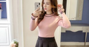 Fs0585a 2018 New Korean Style Clothing Ladies Pretty All Matched .