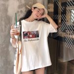 Summer Woman Tee Shirt Korean Style Clothing Ulzzang Harajuku .