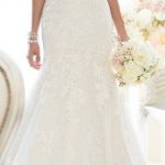 Elegant Off-Shoulder Crystal Lace Wedding Dress | Wedding dresses .