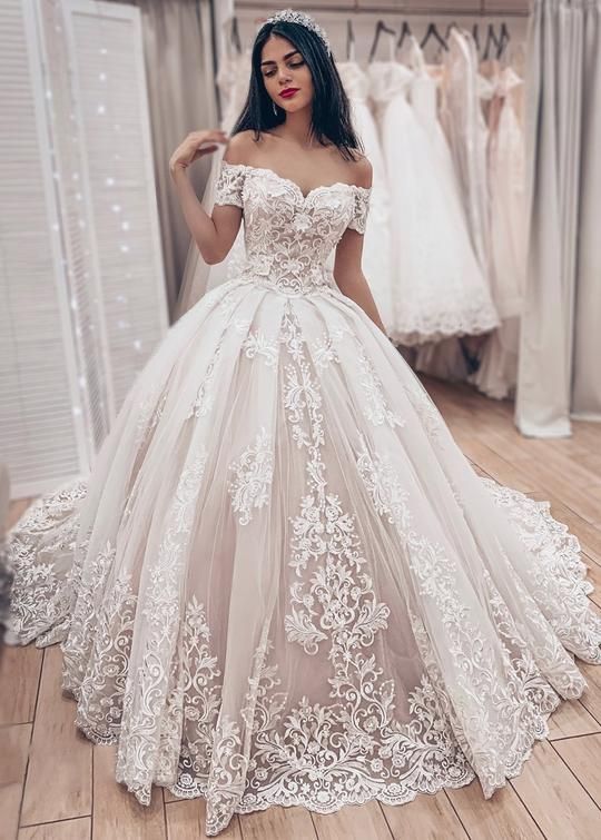 New Off-the-Shoulder Lace Bridal Wedding Dresses - #Bridal .