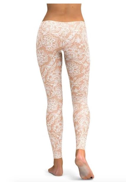 White Faux Lace Leggings from GearBunch | Today's Fashion It