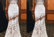 $152.99 Long White Mermaid Sleeveless Appliques Prom Dresses 2020 La
