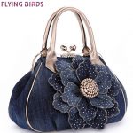 FLYING BIRDS Designer Women Handbag Vintage Flower Women's Tote .