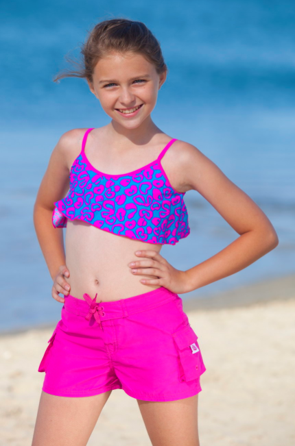 Sunshine Zone Kids Girls Swim Shorts Boardshorts - Wabasso Beach .