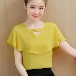 Womens Tops and Blouses Summer Chiffon Blouse Women Clothes Ladies .